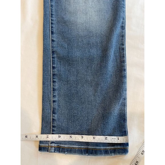 Time and Tru Womens Jeans Straight Leg TT3015642 Stretch Mid Rise Blue Size 14 - Picture 7 of 9